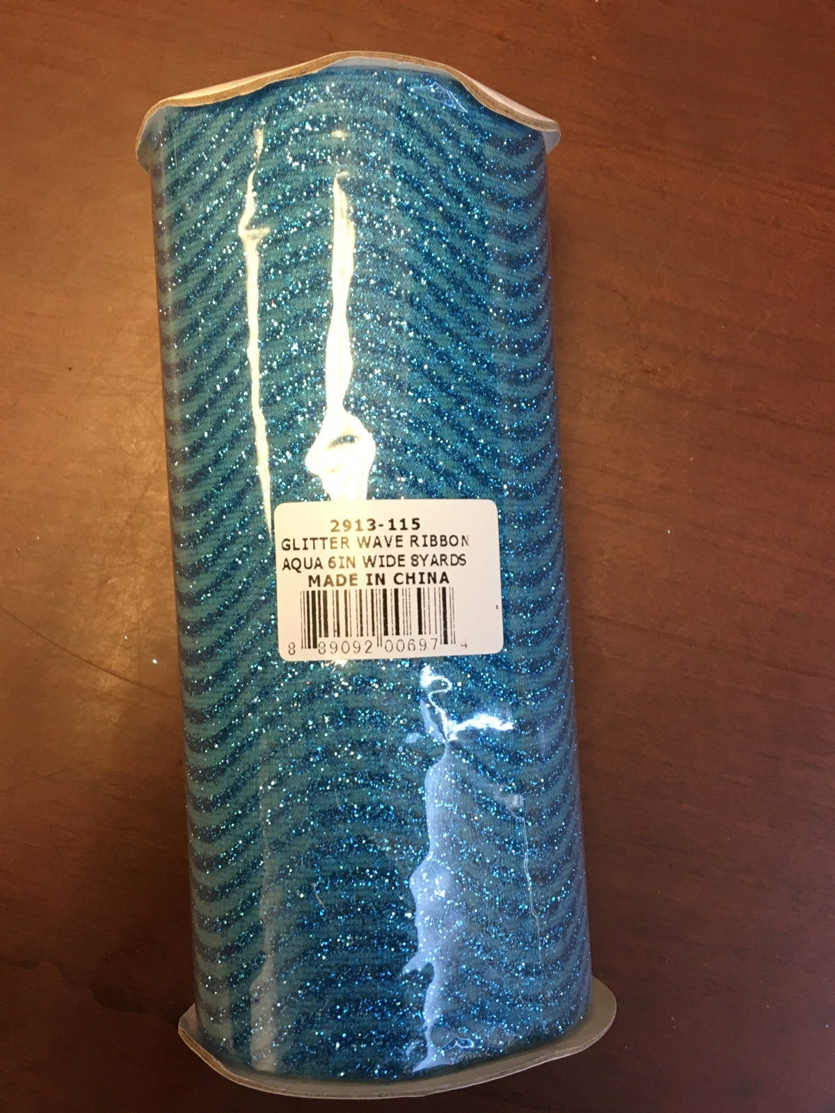 Glitter Wave Ribbon 6 Inches X 8 Yards