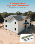 House Wrap, 4.5 x 150 ft, 0.13 mm Thick Vapor Barrier, Heavy Duty Plastic Sheeting for Tear-resistant, Drop Cloth Vapor Barrier Covering for Residential & Commercial Construction, White