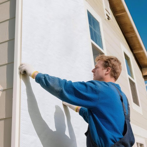 House Wrap, 4.5 x 150 ft, 0.13 mm Thick Vapor Barrier, Heavy Duty Plastic Sheeting for Tear-resistant, Drop Cloth Vapor Barrier Covering for Residential & Commercial Construction, White