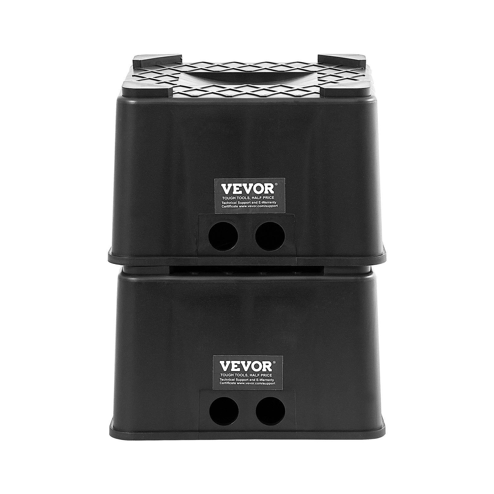 Trailer Jack Blocks, 6" High Heavy Duty RV Leveling Blocks, Each with 6000 lbs Capacity, as RV Jack Stand, Stool, Camper Accessories, for Travel Trailers, 5th Wheels Class A/C Motorhomes, 2 Pcs