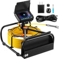 Sewer Camera 30M Cable Pipeline Inspection Camera 11cm TFT LCD Monitor Pipe Camera Screen Waterproof IP68 Duct Inspection Camera with 6PCS LEDs 8500MAH Lithium Battery, DVR Function, 30M