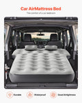 Car Air Mattress, Fits Toyota 4runner, Jeep Wrangler, Inflatable Car Camping Mattress, Flocking Thickened Blow Up Travel Beds, Durable Portable Sleeping Pad with Built in Pump, 2 Pillows, Gray