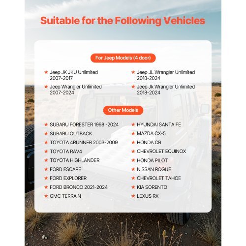 Car Air Mattress, Fits Toyota 4runner, Jeep Wrangler, Inflatable Car Camping Mattress, Flocking Thickened Blow Up Travel Beds, Durable Portable Sleeping Pad with Built in Pump, 2 Pillows, Gray