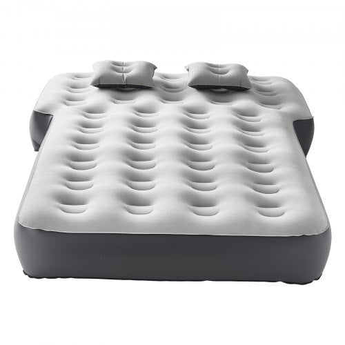 Car Air Mattress, Fits Toyota 4runner, Jeep Wrangler, Inflatable Car Camping Mattress, Flocking Thickened Blow Up Travel Beds, Durable Portable Sleeping Pad with Built in Pump, 2 Pillows, Gray