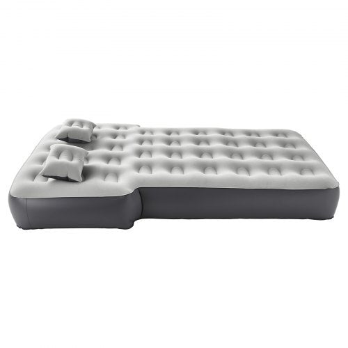 Car Air Mattress, Fits Toyota 4runner, Jeep Wrangler, Inflatable Car Camping Mattress, Flocking Thickened Blow Up Travel Beds, Durable Portable Sleeping Pad with Built in Pump, 2 Pillows, Gray