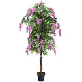 6-Feet Artificial Wisteria Silk Indoor-Outdoor Tree-1pieces - Color: Green