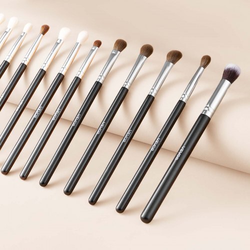 34-Piece Makeup Brush Set, Professional Brushes Kit for Foundation Blending Eyeshadow Concealer Blush - with Soft Bristles, Ergonomic Wood Handle, Travel-Friendly Case Included