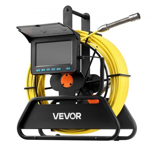 Sewer Camera, 66 ft/20m, 4.3" Drain Inspection Camera, IP68 Waterproof Snake Plumbing Camera with Lights - 6 Adjustable LEDs, 4500mAh Battery & 16GB Card for Sewer Line Duct Pipes
