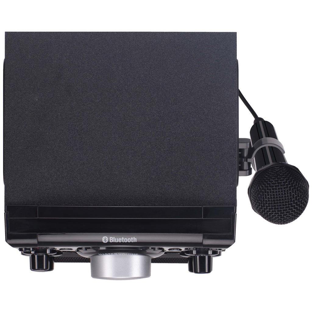 Karaoke USA GQ410 Portable MP3 Karaoke Player with Bluetooth, PA, and Built-In Battery