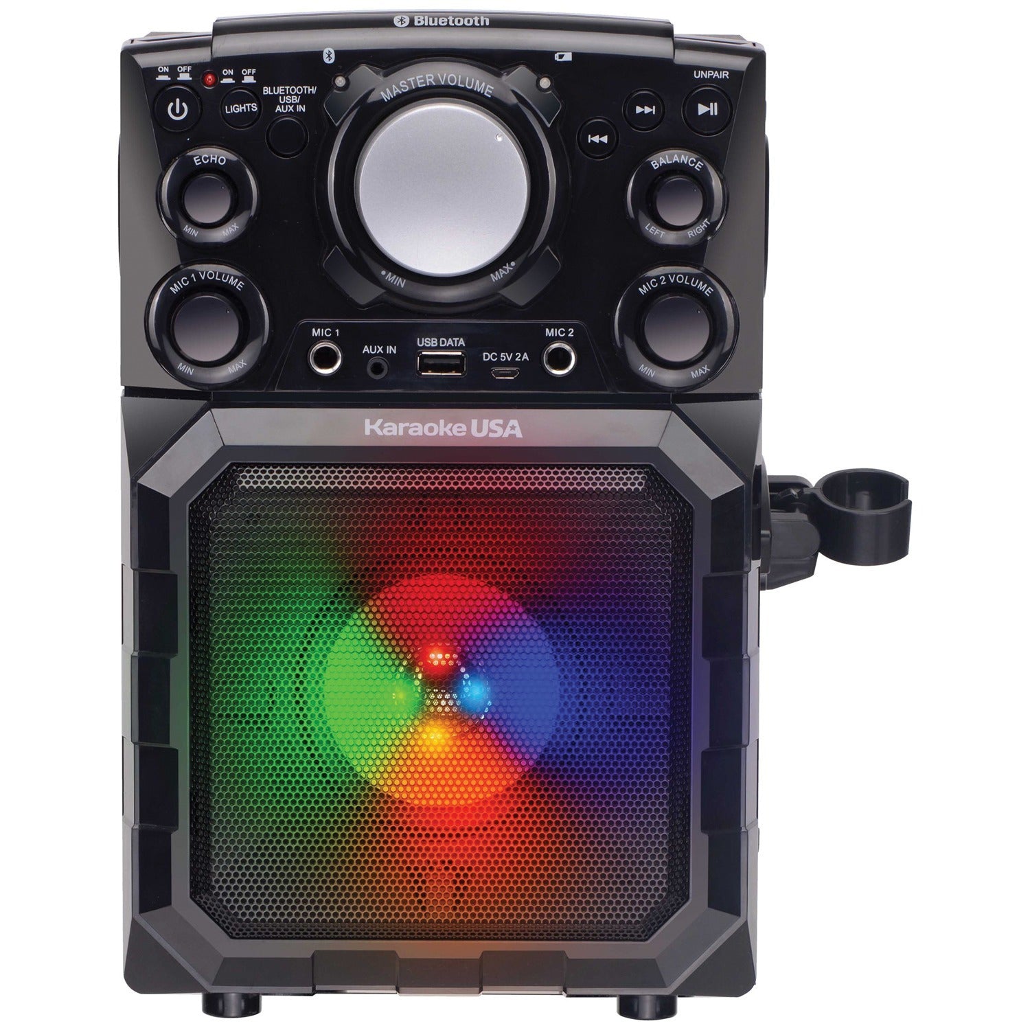 Karaoke USA GQ410 Portable MP3 Karaoke Player with Bluetooth, PA, and Built-In Battery