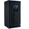 Portable Steam Sauna Box with 3L/1200W Fast-Heat Steamer and 15-Level Temperature-Blue