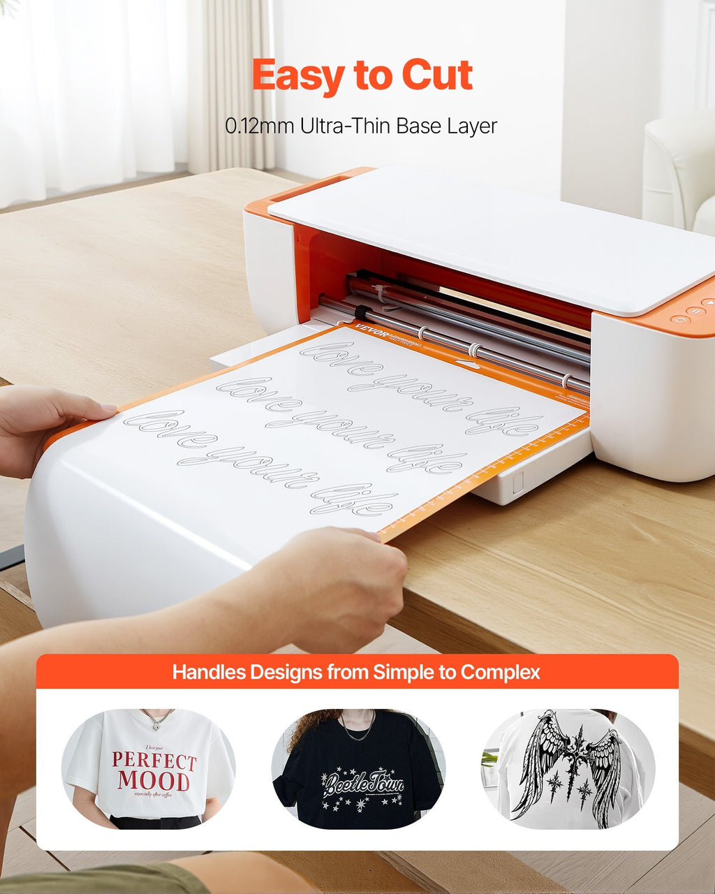 Heat Transfer Vinyl, 12 in x 50 ft, Glossy White HTV Iron on Vinyl Roll, Easy to Cut and Weed, Strong Adhesion, Compatible with Cutting Machines, for Various Materials, T-shirts, Pillows, Hats