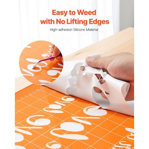 Heat Transfer Vinyl, 12 in x 50 ft, Glossy White HTV Iron on Vinyl Roll, Easy to Cut and Weed, Strong Adhesion, Compatible with Cutting Machines, for Various Materials, T-shirts, Pillows, Hats