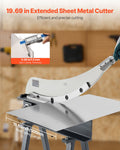 Guillotine Shear, 20 in Bed Width Benchtop Cutter, Manual Hand Plate Shear for Metal Sheet Processing, with Q235 Material, High Precision, Stand, for PCB Board, Aluminum, Steel, Copper, Plastic