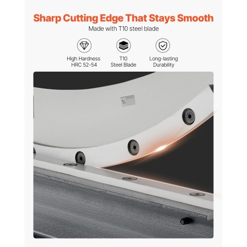 Guillotine Shear, 20 in Bed Width Benchtop Cutter, Manual Hand Plate Shear for Metal Sheet Processing, with Q235 Material, High Precision, Stand, for PCB Board, Aluminum, Steel, Copper, Plastic
