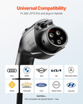 EV Charger Extension Cable, 40Amp 21 ft J1772 Extension Cord Compatible with 120V-240V SAE J1772 Electric Vehicle Chargers, Level 1/Level 2 IP66 Heavy Duty Car Charging Cable with Carrying Bag