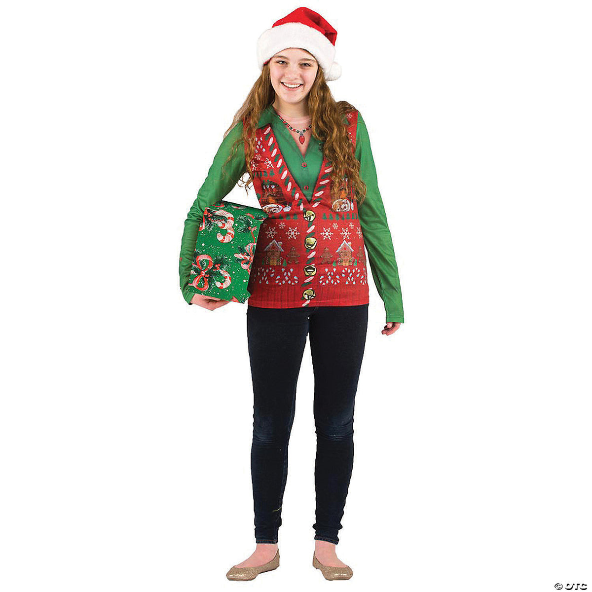 Women s Ugly Christmas Sweater Vest TShirt Extra Large