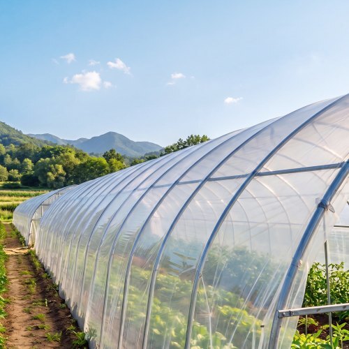 Greenhouse Plastic Sheeting 10 x 100 ft 6 Mil Clear Polyethylene Film, for Farms Agriculture Garden Outdoor Plant, Water Sun Frost Wind Dust Resistant, Heavy Duty Thick Winter Hoop House Cover
