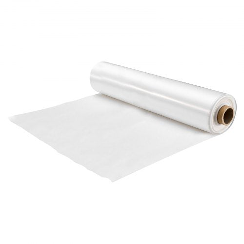 Greenhouse Plastic Sheeting 10 x 100 ft 6 Mil Clear Polyethylene Film, for Farms Agriculture Garden Outdoor Plant, Water Sun Frost Wind Dust Resistant, Heavy Duty Thick Winter Hoop House Cover