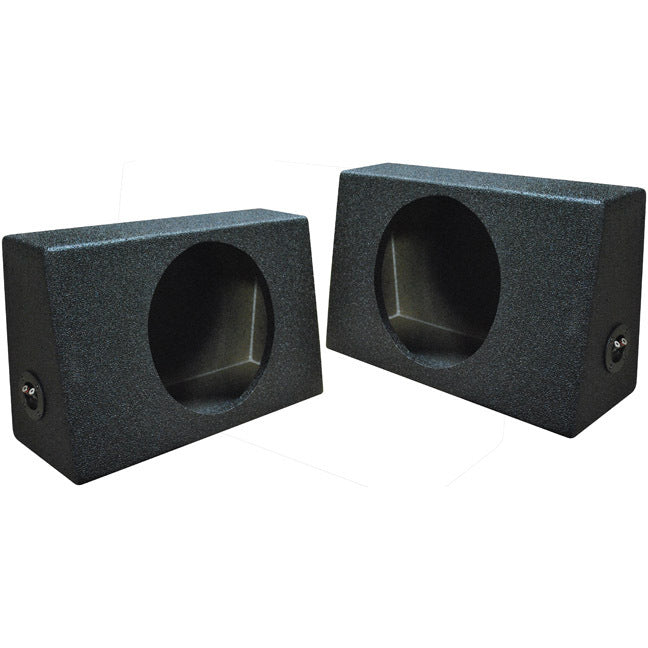 QPower "QBOMB" Single 10" Sealed Empty Woofer Enclosures (Pair)