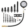 Diesel Engine Compression Tester, 18 pcs Cylinder Pressure Test Tool Kit, with 0-1000 psi Gauge and Adapters, Diesel Injector Tester Check Cylinders in Diesel Trucks, Tractors, Equipment