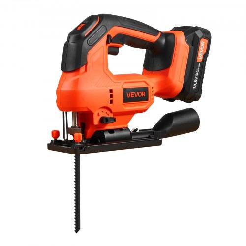 Cordless Jig Saw, 20 V, 3000 SPM Blade Speed, Cordless Jigsaw with Battery and Charger, LED Light, 6 Variable Speed, 0- 45? Bevel Cuts, with 6 pcs Blades, 4 Orbital Settings, for Wood, Metal