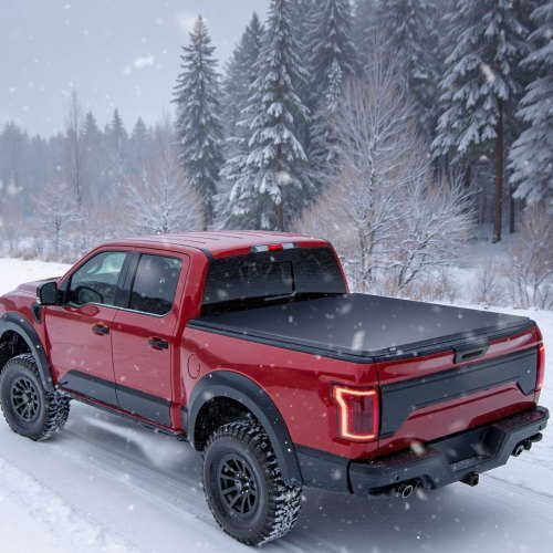 Soft Roll-Up Truck Bed Tonneau Cover, Compatible with 2017-2026 Honda Ridgeline, Fits 5 ft (5 ft 4 in/64 in) Bed, Triple-Layer Heavy-Duty PVC Tonneau Cover with Three Aluminum Alloy Support Bars
