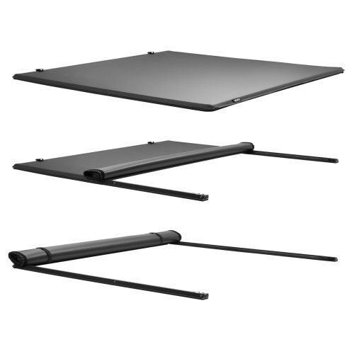 Soft Roll-Up Truck Bed Tonneau Cover, Compatible with 2017-2026 Honda Ridgeline, Fits 5 ft (5 ft 4 in/64 in) Bed, Triple-Layer Heavy-Duty PVC Tonneau Cover with Three Aluminum Alloy Support Bars