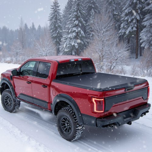 Soft Roll-Up Truck Bed Tonneau Cover, Compatible with 2020-2026 Chevy Silverado/GMC Sierra 2500 3500 HD, Fits 6.9 ft (6 ft 10 in/82 in) Bed, PVC Tonneau Cover with Aluminum Alloy Support Bars