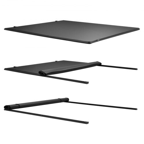Soft Roll-Up Truck Bed Tonneau Cover, Compatible with 2020-2026 Chevy Silverado/GMC Sierra 2500 3500 HD, Fits 6.9 ft (6 ft 10 in/82 in) Bed, PVC Tonneau Cover with Aluminum Alloy Support Bars