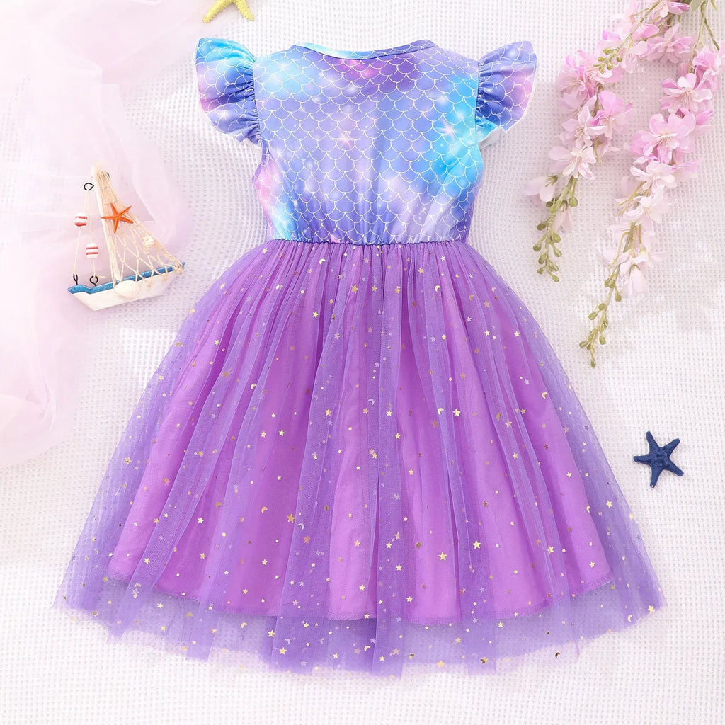 Color: PURPLE, Size: One Size, Ships From: CHINA, Height: 158 - KPop Demon Hunter Christmas Princess Dress Girl Fashion Casual Autumn Butterfly Dress Wedding Birthday Party Dress Gift Clothes