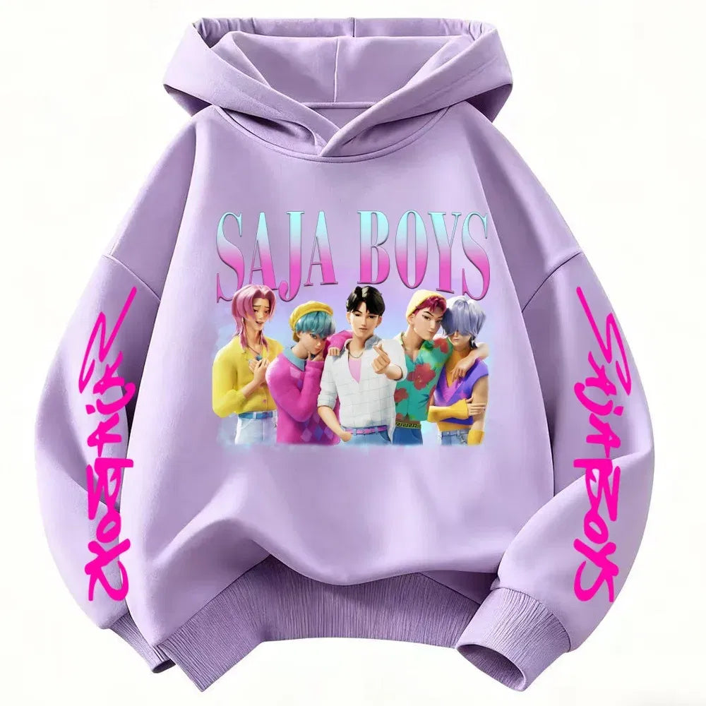 Christmas Kpop Witch Hunt Group Autumn/Winter Cartoon Hoodie Set for Boys, Girls & Kids ??