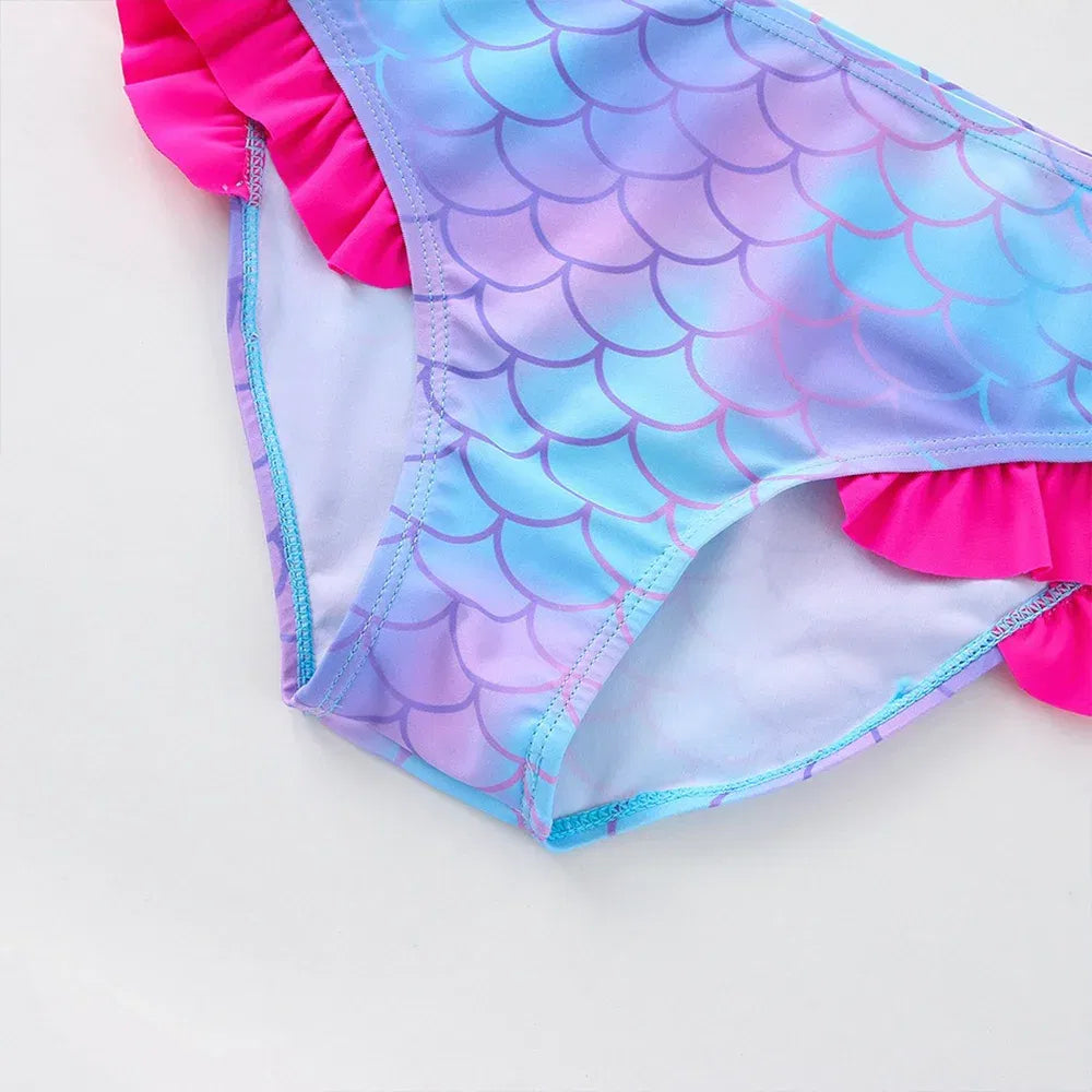 Lilo Stitch Girls Swimsuit One-Piece Bathing Suits Kids Wear Fashion Mermaid Fish Children's Dresses Summer Swimwear Beach Suit