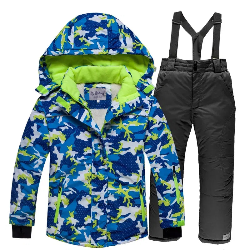 Color: black, Kid Size: 14 - OLEKID -30 Degree Russian Winter Children Ski Suit Plus Velvet Warm Waterproof Jacket Coat Boy Overalls 3-20 Years Girl Snowsuit