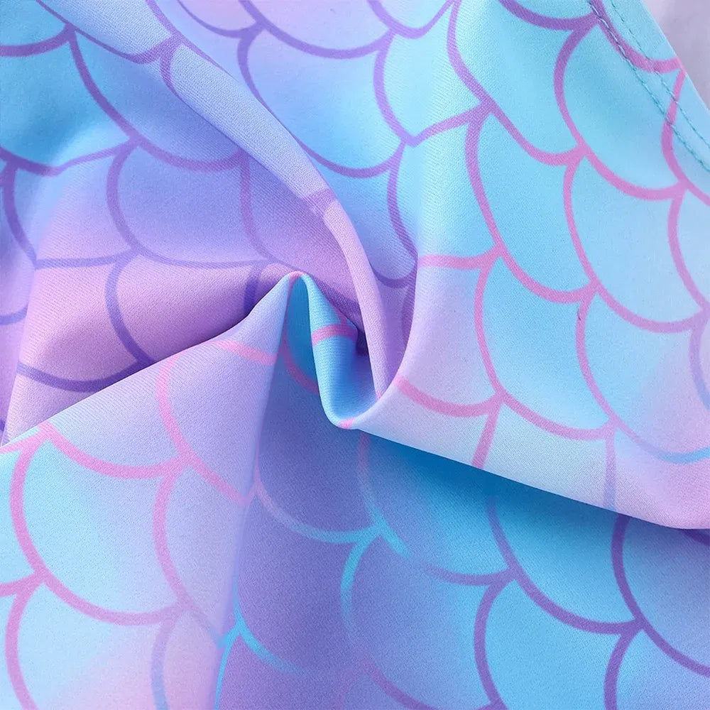 Color: Beige, Size: XL - Lilo Stitch Girls Swimsuit One-Piece Bathing Suits Kids Wear Fashion Mermaid Fish Children's Dresses Summer Swimwear Beach Suit