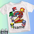 Color: black, Kid Size: 3T???? - Summer 2024 3 4 5 6 7 8 9 Marvel SuperHero Birthday Girl Short Sleeved T-shirt The Avengers Personalize Name Birthday Boy Shirt