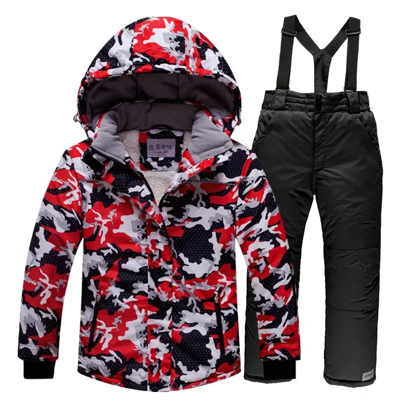 Color: black, Kid Size: 14 - OLEKID -30 Degree Russian Winter Children Ski Suit Plus Velvet Warm Waterproof Jacket Coat Boy Overalls 3-20 Years Girl Snowsuit