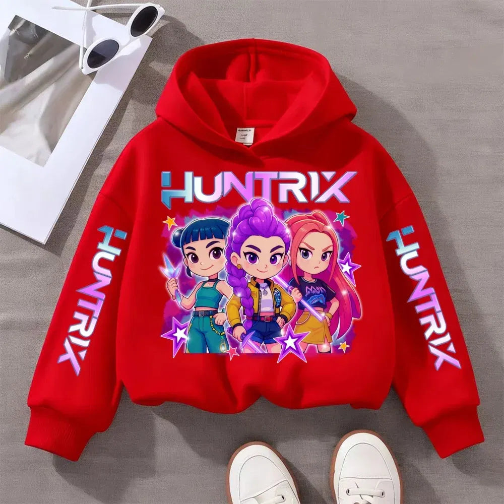 Witch Hunter Group Zoey Cosplay Costume Girls Womens Halloween Party Costumes Demon Hunter Idol Girl Group Purple Casual Hoodie