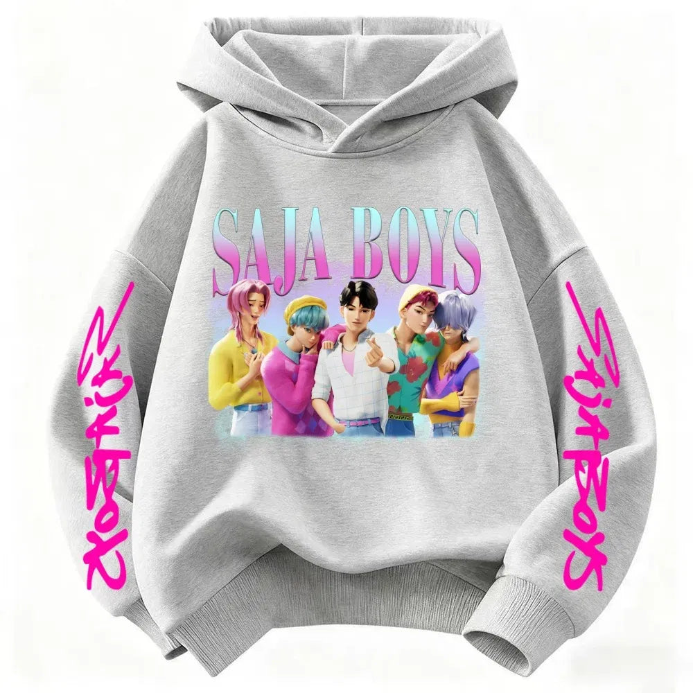 Christmas Kpop Witch Hunt Group Autumn/Winter Cartoon Hoodie Set for Boys, Girls & Kids ??