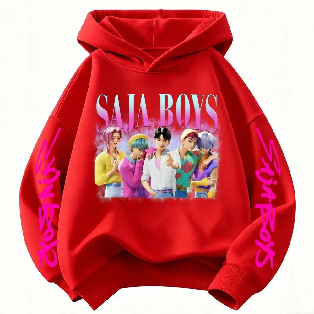 Christmas Kpop Witch Hunt Group Autumn/Winter Cartoon Hoodie Set for Boys, Girls & Kids ??