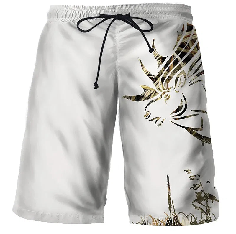 Color: green, Size: M - Cool Tiger Lion Wolf Summer Swimwear Shorts Comfortable Surf Board Shorts Quick Dry Swimsuit Sport Trunks Men's Beach Shorts Boy