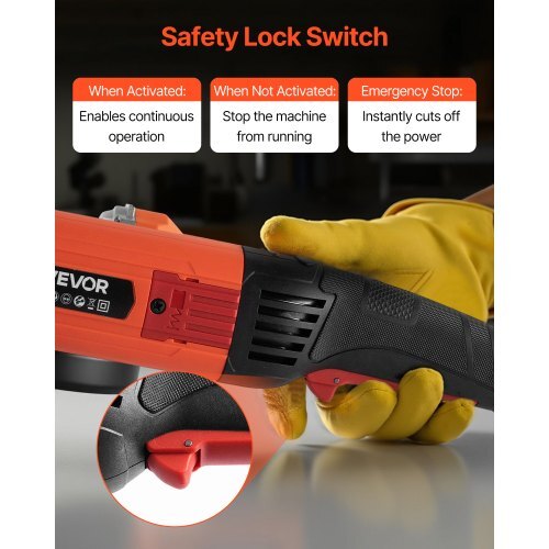 Angle Grinder, 5" Electric Grinder Power Tool, 10Amps 10000RPM High-Speed Corded Angle Grinders with 230? Adjustable Dust Guard for Metal Grinding, Cutting, Rust Removal (Disc Not Included)