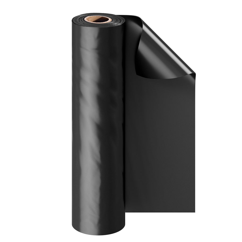 10 Mil Plastic Sheeting Heavy Duty 10' x 100', Thick Plastic Sheeting Roll, Plastic Drop Cloth Painters Tarp, Polyethylene Covering for Crawl Space Vapor Barrier, Multi-Purpose, Black