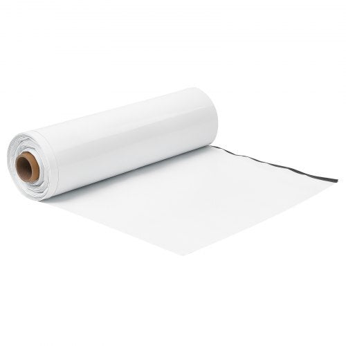 12 Mil Plastic Sheeting 10' x 100' Heavy Duty Thick Polyethylene Roll, Plastic Drop Cloth Painters Tarp, Polyethylene Covering for Crawl Space Vapor Barrier, Weed Control, Garden, Black & White
