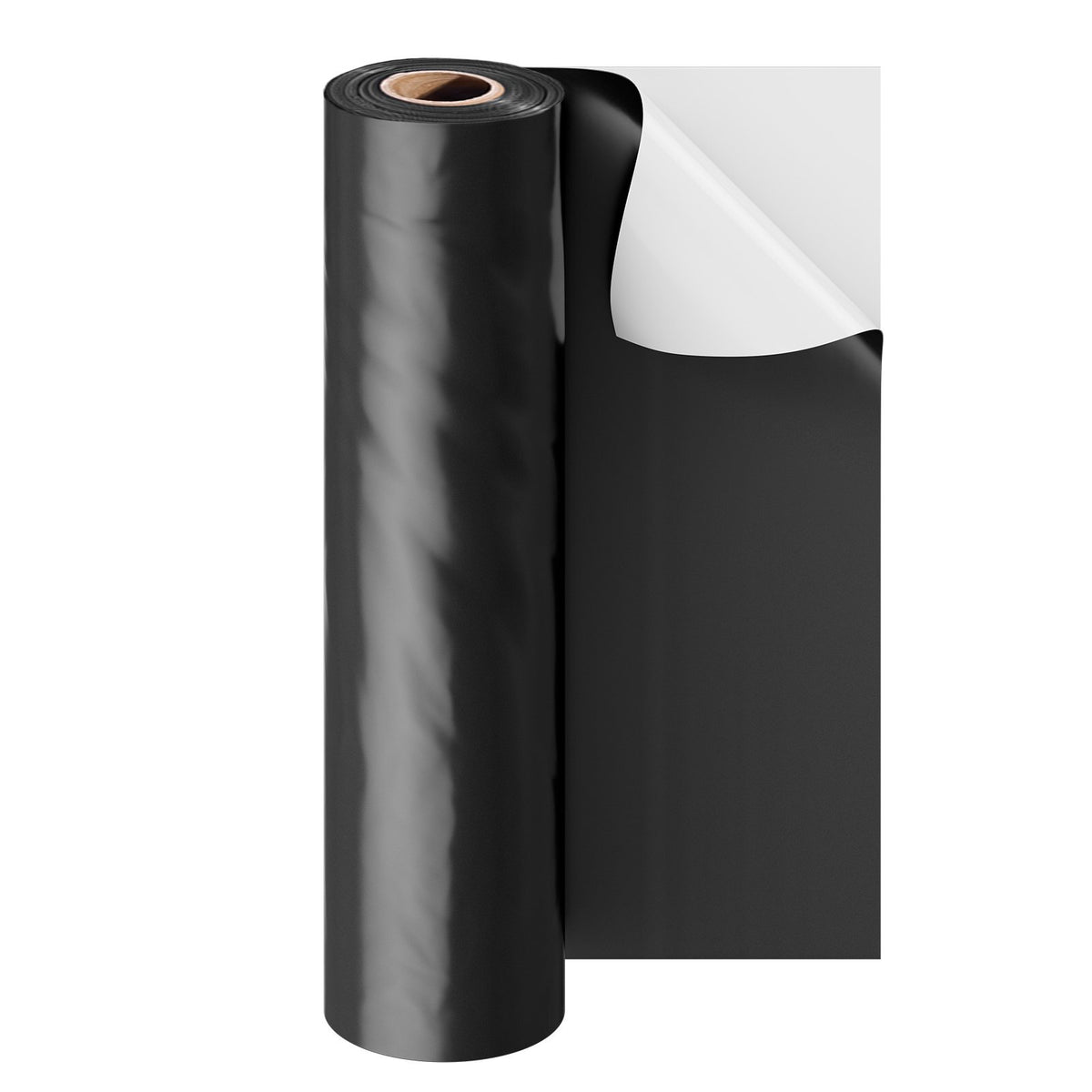 14 Mil Plastic Sheeting Heavy Duty 10' x 100', Thick Plastic Sheeting Roll, Plastic Drop Cloth Painters Tarp Covering for Crawl Space Vapor Barrier, Black and White Double-Sided, Multi-Purpose