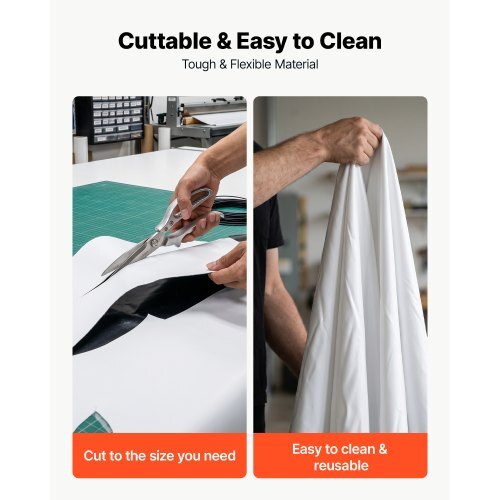 12 Mil Plastic Sheeting 10' x 50' Heavy Duty Thick Polyethylene Roll, Plastic Drop Cloth Painters Tarp, Polyethylene Covering for Crawl Space Vapor Barrier, Weed Control, Garden, Black & White