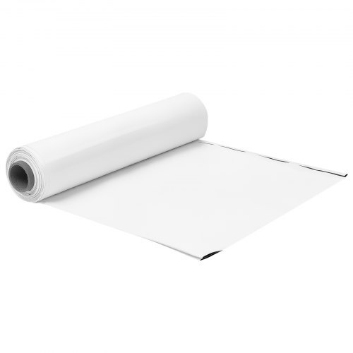 12 Mil Plastic Sheeting 10' x 50' Heavy Duty Thick Polyethylene Roll, Plastic Drop Cloth Painters Tarp, Polyethylene Covering for Crawl Space Vapor Barrier, Weed Control, Garden, Black & White