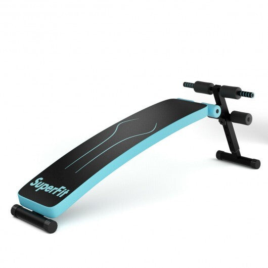 Folding Weight Bench Adjustable Sit-up Board Workout Slant Bench-Red