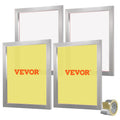 Screen Printing Kit, 4 Pieces Aluminum Silk Screen Printing Frames, 20x24inch Silk Screen Printing Frame with 355 Count Mesh, High Tension Nylon Mesh and Sealing Tape for T-shirts DIY Printing