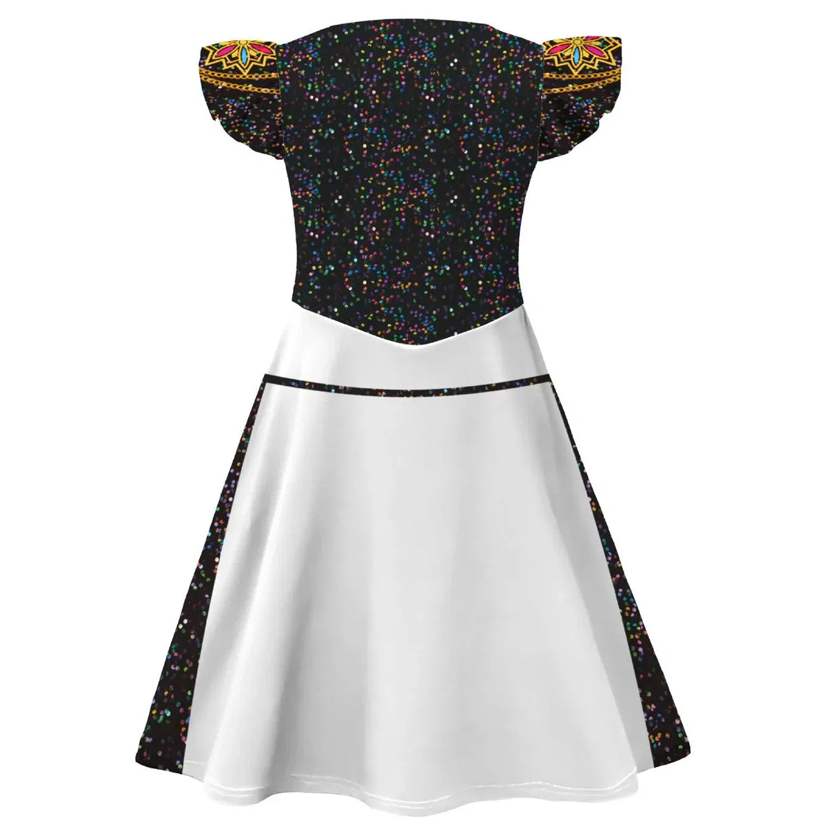 K-Pop Rumi Cosplay Costume Hunters 3D Printed Pattern Flying Sleeve Dress For Girls Halloween Role-Play Carnival Party Outfits